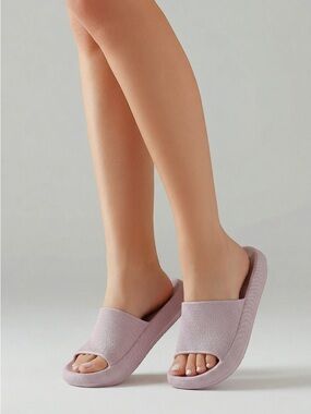 32 Degrees Cloud comfort slip on Lilac Women's Open-Toe Mules